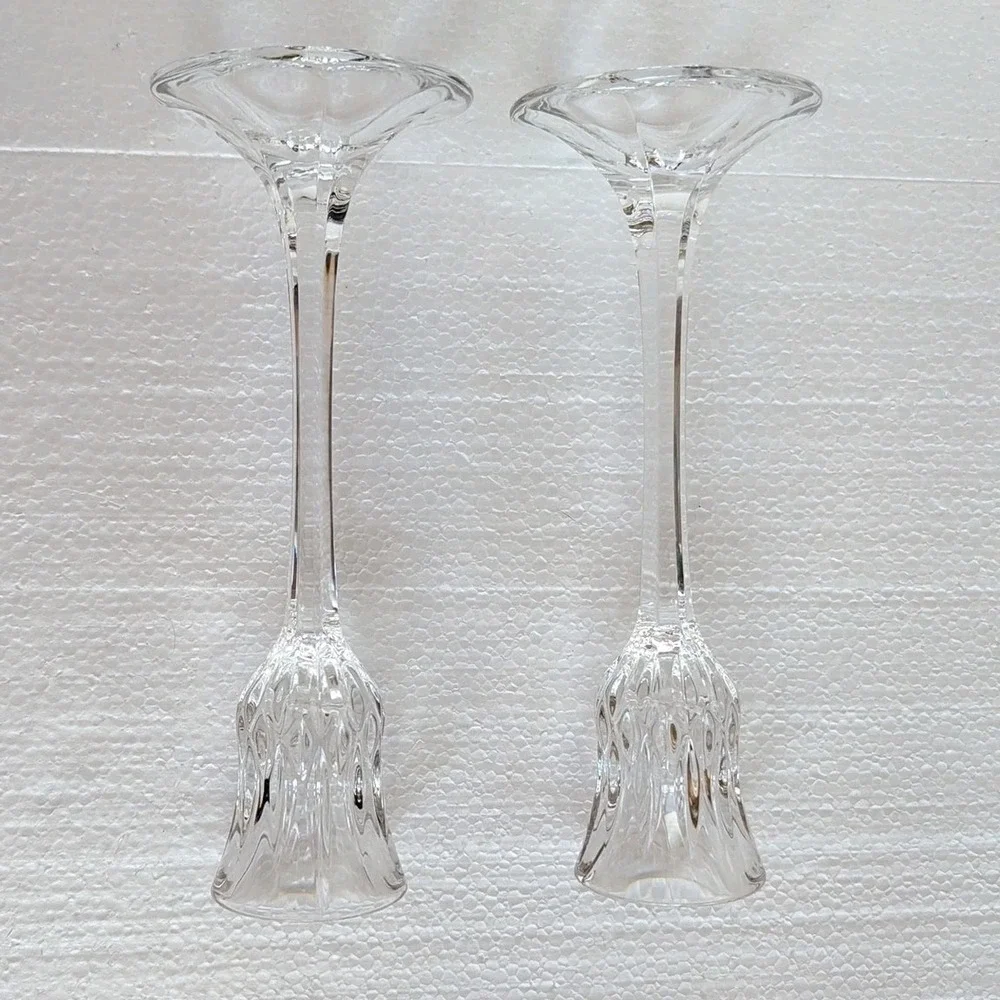Gorham Althea Crystal Candlestick Pair 8.5